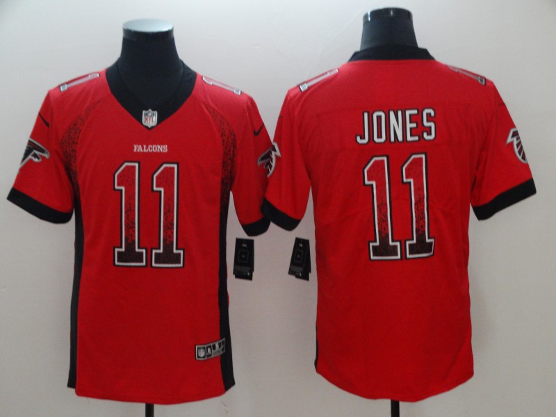 Men's Atlanta Falcons Julio Jones #11 Red Authentic Jersey